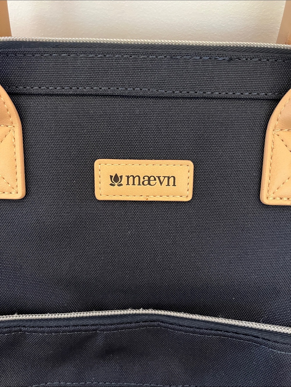 Maevn Navy Tote-Style Clinical Backpack with Tan Trim - Picture 2 of 5